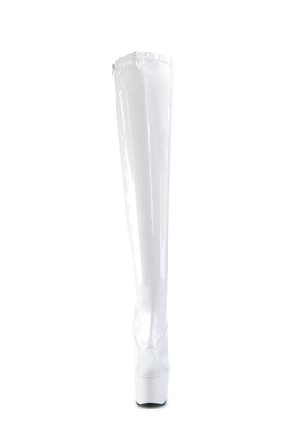 Adore-3000 Platform Thigh High Boots-White