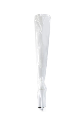 Adore-3000 Platform Thigh High Boots-White