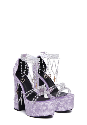 Holy Revelation Platform Heels - Lavender