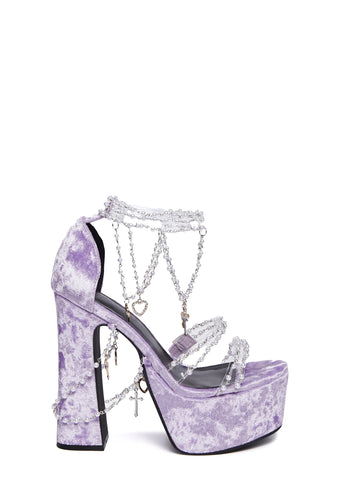 Holy Revelation Platform Heels - Lavender