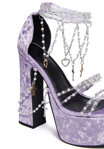 Holy Revelation Platform Heels - Lavender