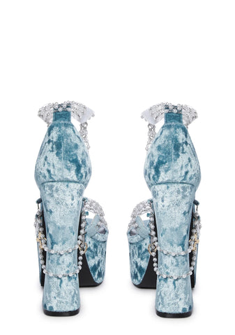 Holy Revelation Platform Heels - Baby Blue