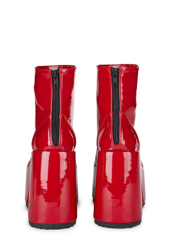 Camel-203 Platform Ankle Boots