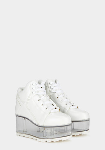 White Qozmo Qloud Platform Sneakers