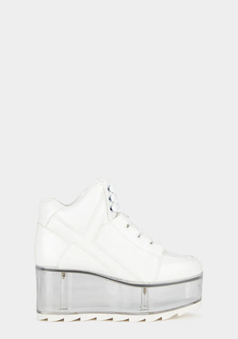 White Qozmo Qloud Platform Sneakers