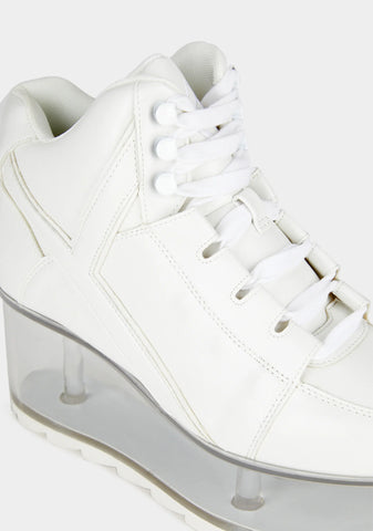 White Qozmo Qloud Platform Sneakers