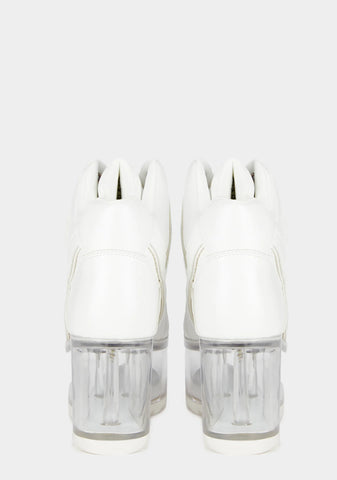White Qozmo Qloud Platform Sneakers