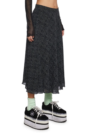 Static Buzz Midi Skirt