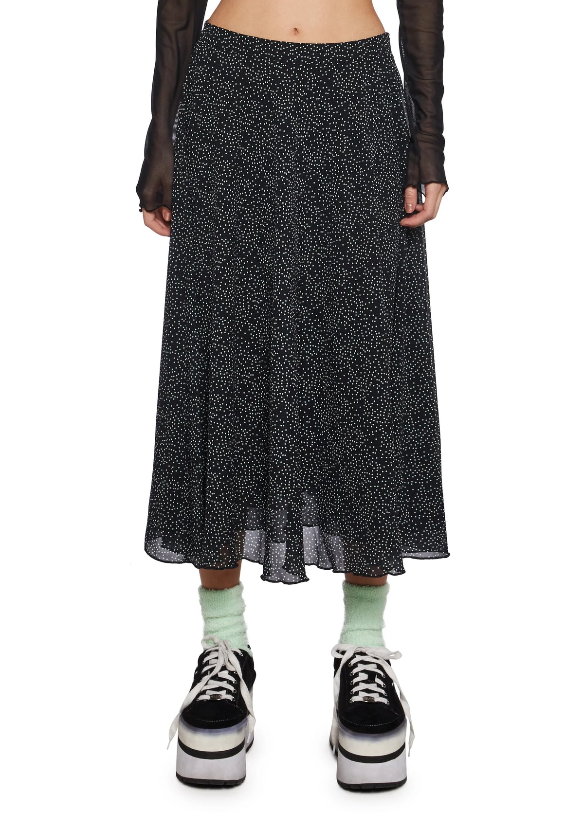 Static Buzz Midi Skirt