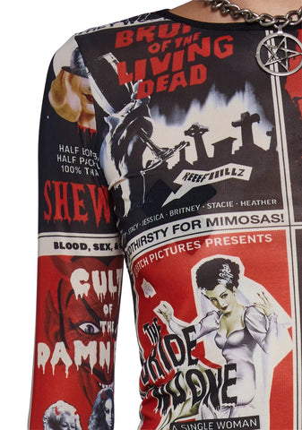 Fears On Film Mesh Top