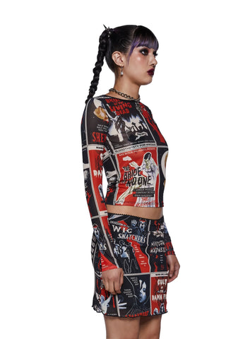 Fears On Film Mesh Top