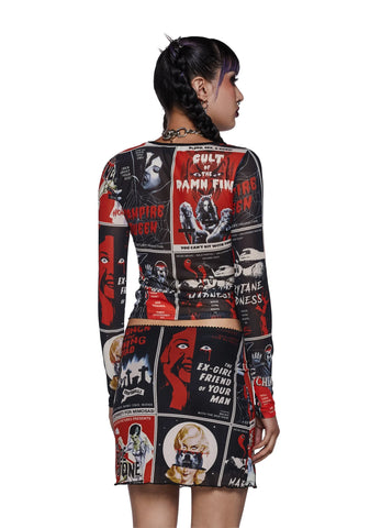 Fears On Film Mesh Top