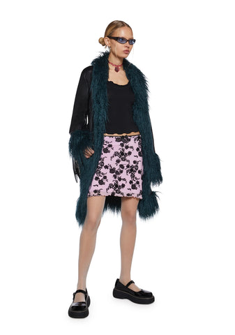 Royal Angst Velvet Mini Skirt