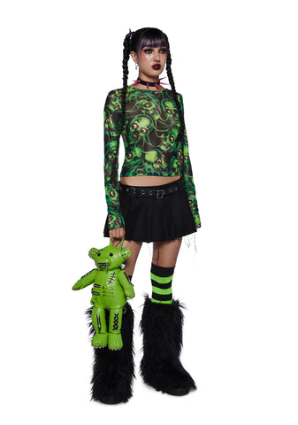 Brain Drain Mesh Top