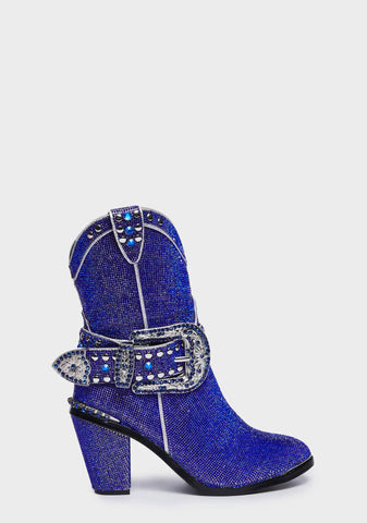 Sheriff Shine Cowboy Boots - Blue