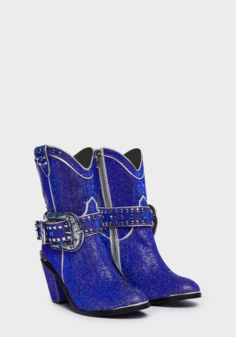 Sheriff Shine Cowboy Boots - Blue