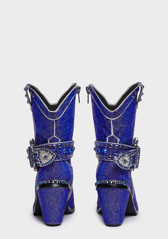 Sheriff Shine Cowboy Boots - Blue