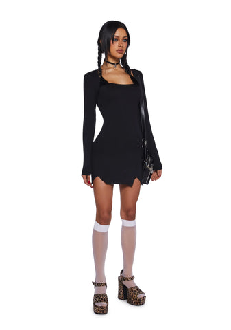 Black Cat Chaos Mini Dress