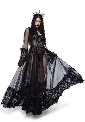 Dance With Death Maxi Dress - Black