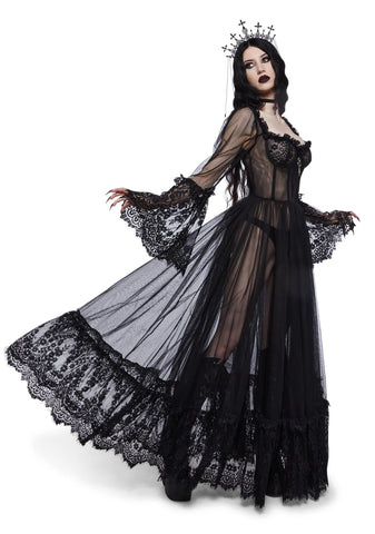 Dance With Death Maxi Dress - Black