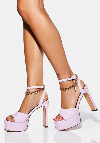 Lilac Proud To Be Platform Sandals