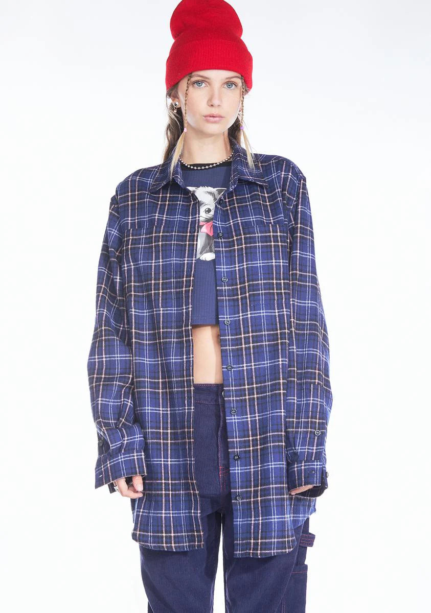 Navy Miss Nonconformist Flannel Shirt