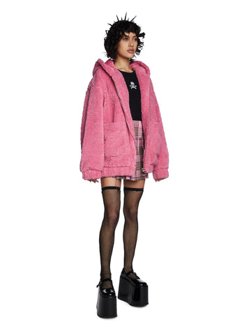 Teenage Kicks Hooded Sherpa Jacket
