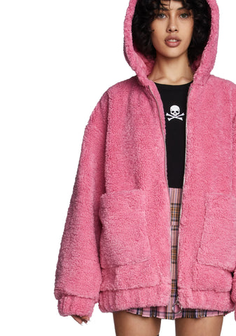 Teenage Kicks Hooded Sherpa Jacket