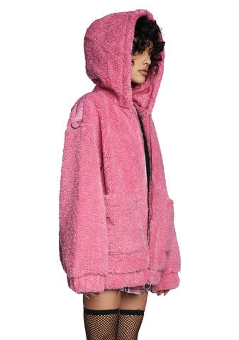 Teenage Kicks Hooded Sherpa Jacket
