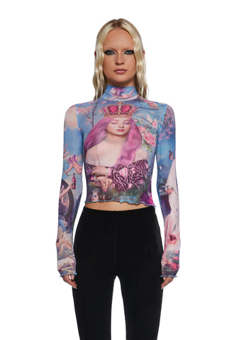 Once Upon A Dime Mesh Top