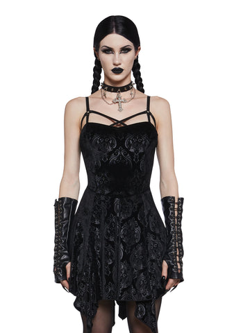 Too Far Gone Velvet Dress