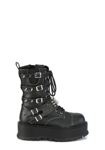 Slacker-165 Platform Mid-Calf Boots