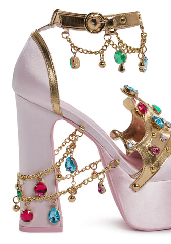Crowned Charmer Platform Heels