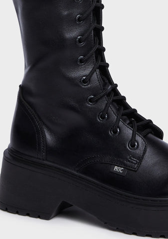 Tulsa Leather Calf-High Boots