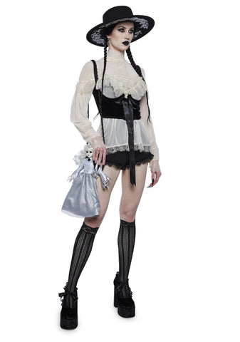 Fall From Grace Velvet Underbust Corset