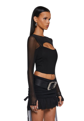 Gut Feelings Cut-Out Corset Top