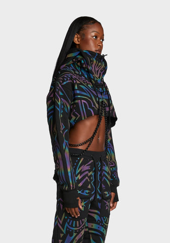 Moon Labyrinth Reflective Chain Hoodie