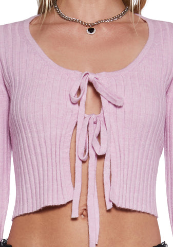 Heating Up Tie Front Cardigan