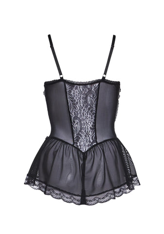 Spoiled But Not Rotten Lace Teddy - Black