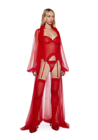 Hot Sugar Coated Crush Marabou Robe