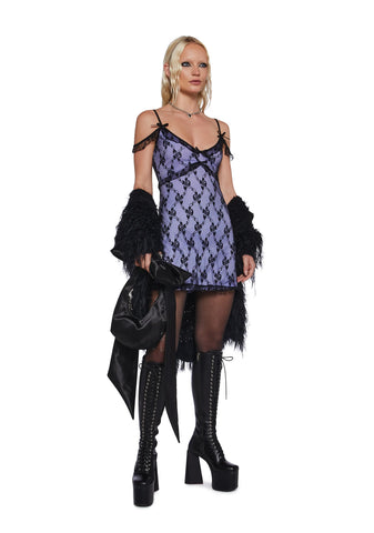 Royal Portrait Mode Mini Dress