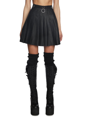 Spade Pleated Mini Skirt