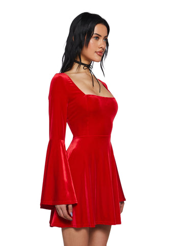 Ruby Strike A Pose Bell Sleeve Dress