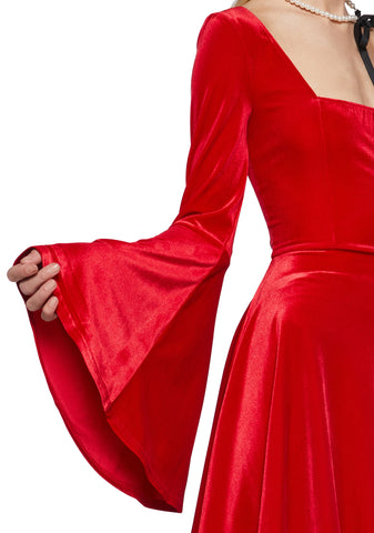 Ruby Strike A Pose Bell Sleeve Dress