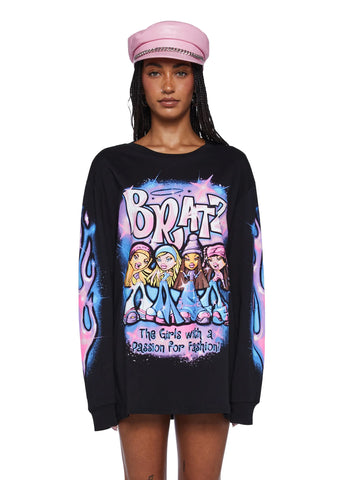 Noir Bratz Pack Graphic Long Sleeve Tee