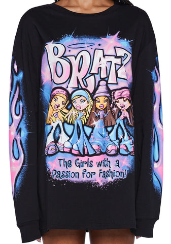 Noir Bratz Pack Graphic Long Sleeve Tee