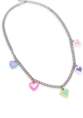Hello Heartache Charm Chain Necklace