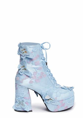 Take Me Away Butterfly Platform Boots
