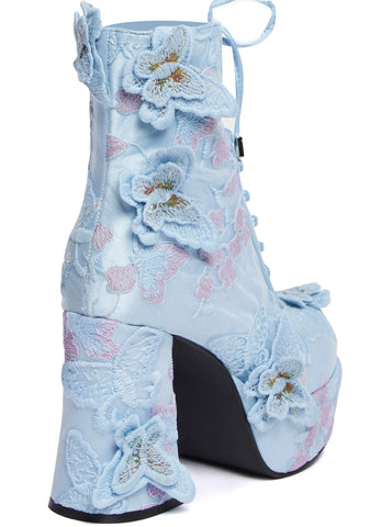Take Me Away Butterfly Platform Boots