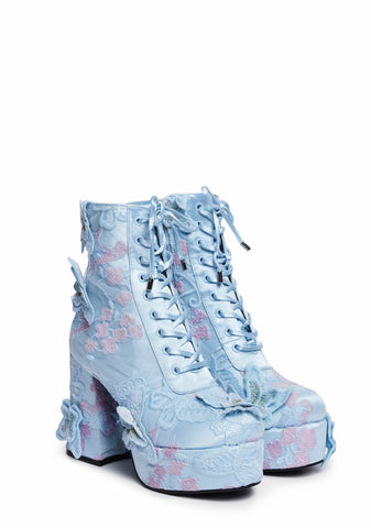 Take Me Away Butterfly Platform Boots